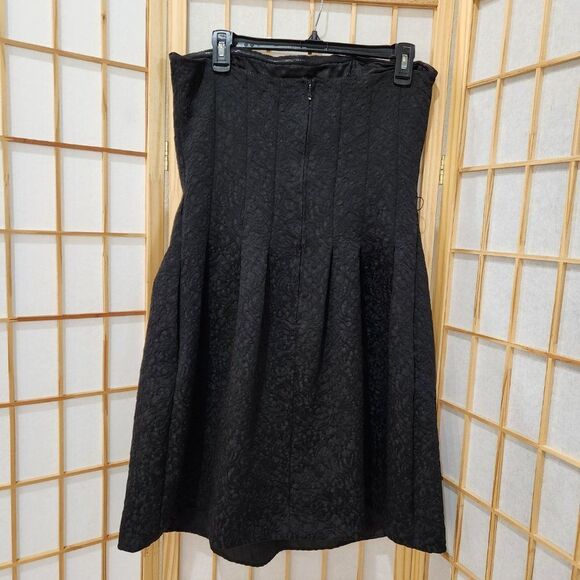 H&M Womens Black Floral Removeable Straps Lined Party Cocktail Dress Sz 12 NWT - Picture 6 of 13